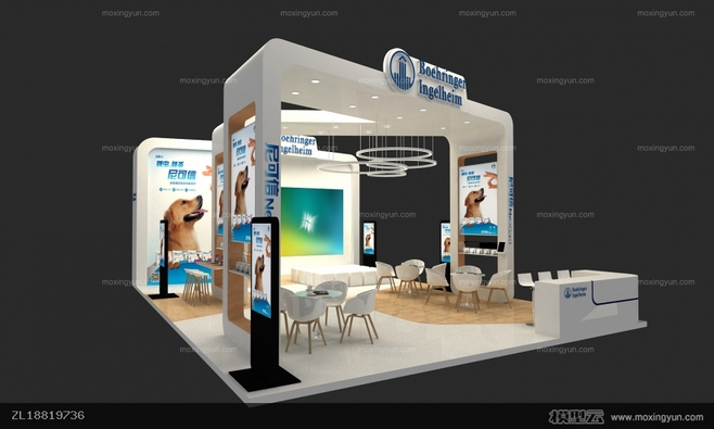 勃林格殷格翰宠物展台模型 创意图文设计解析